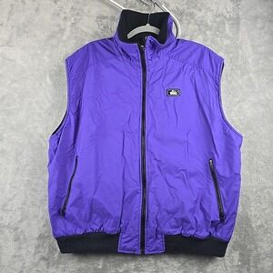 Woolrich Vest Jacket Mens XL Plum Purple Windbreaker Full Zip Fleece Lined Ski